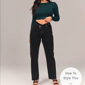 Abercrombie High Rise Black Jeans Curve Love